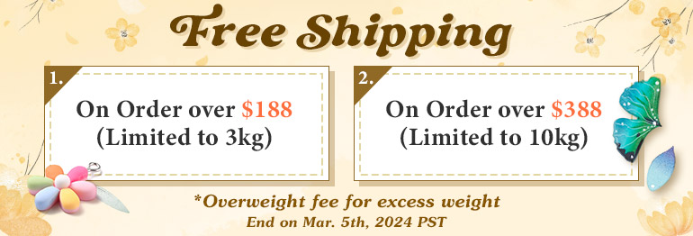 Free Shipping on Order over $188/$388