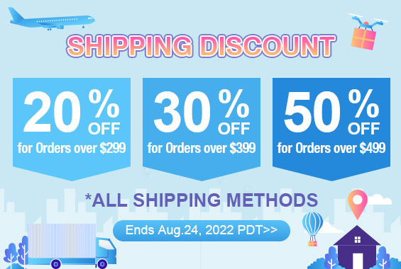 20%/ 30%/ 50% OFF Shipping