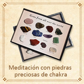 Meditación con piedras preciosas de chakra