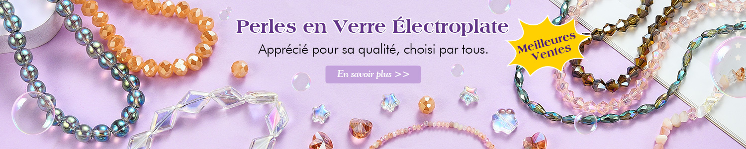Perles en Verre Électroplate