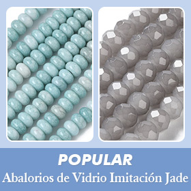 Abalorios de Vidrio Imitación Jade