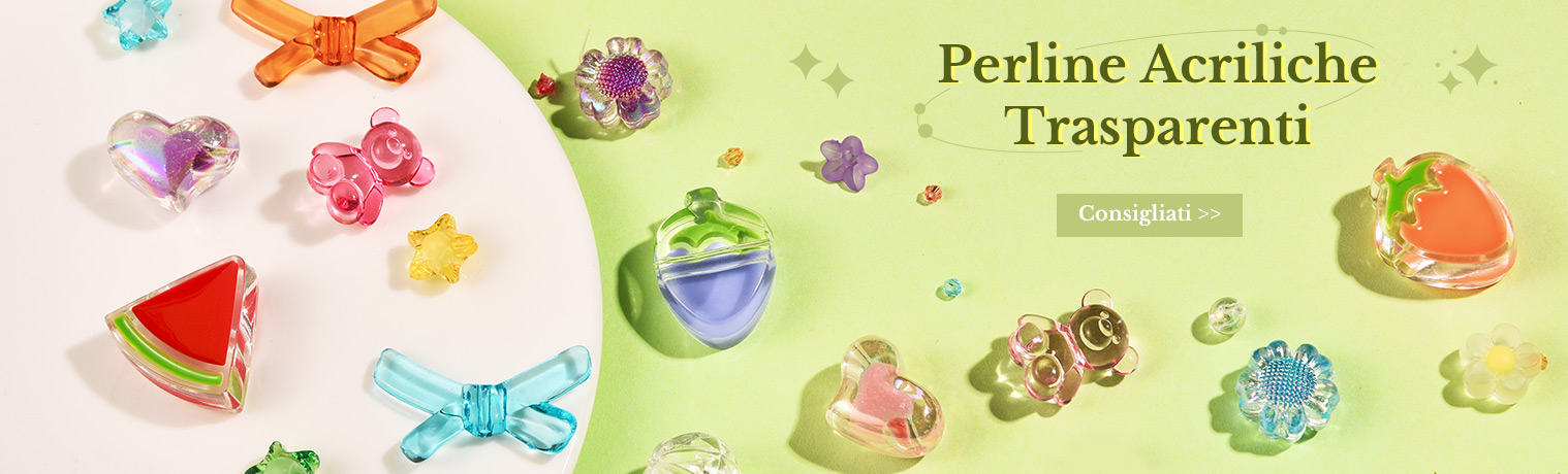 SUNNYCLUE 160 Perline Acriliche Trasparenti Glassate – Forme Stella, Cuore, Fiore, Pentagono – Kit Fai Da Te Per Gioielli Con Filo Elastico - 3
