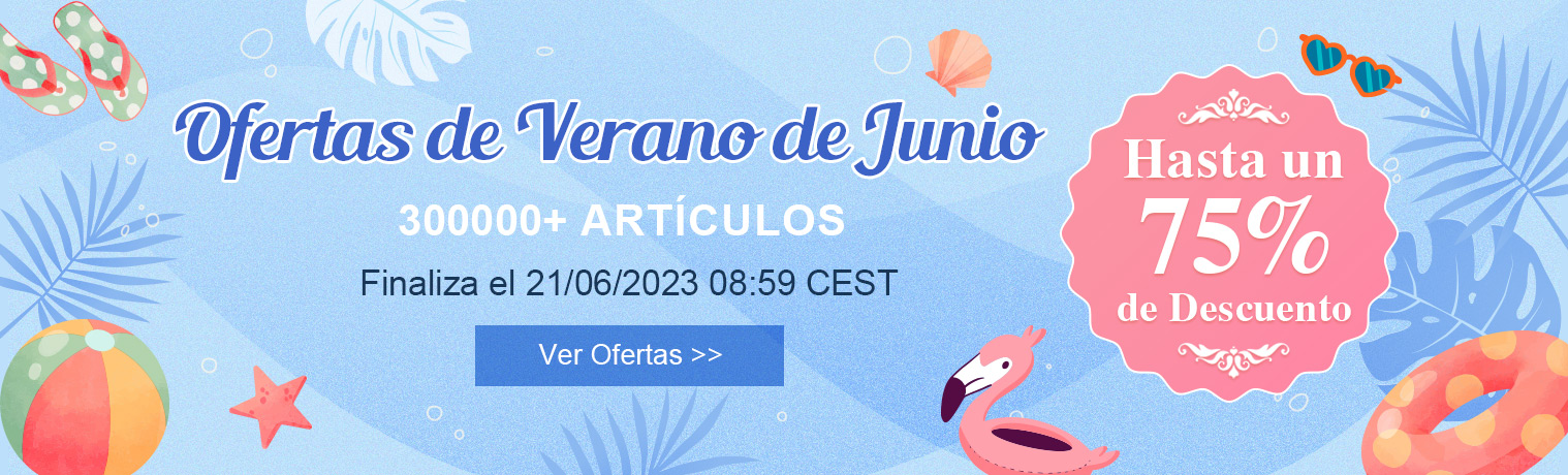 Ofertas de Verano de Junio
300000+ Artículos
Hasta un 75% de Descuento
Finaliza el 21/06/2023 08:59 CEST
Ver Ofertas >>