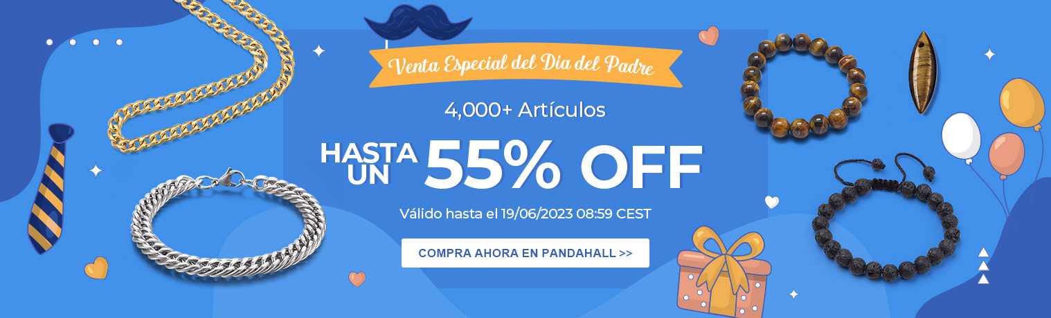 Venta Especial del Día del Padre
Compra Ahora en Pandahall
4,000+ Artículos
Hasta un 55% de Descuento
Válido hasta el 19/06/2023 08:59 CEST