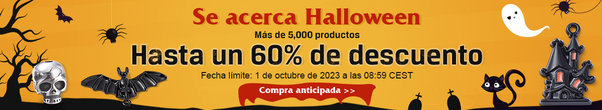 Se acerca Halloween Más de 5,000 productos Hasta un 60% de descuento  Fecha límite: 1 de octubre de 2023 a las 08:59 CEST Compra anticipada >>