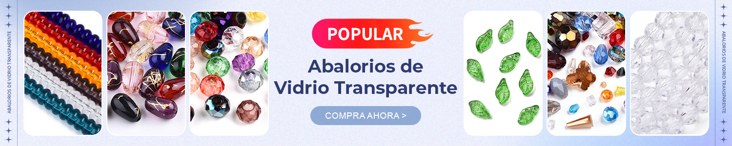 Abalorios de Vidrio Transparente