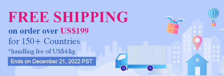 FREE SHIPPING on Order over US$199