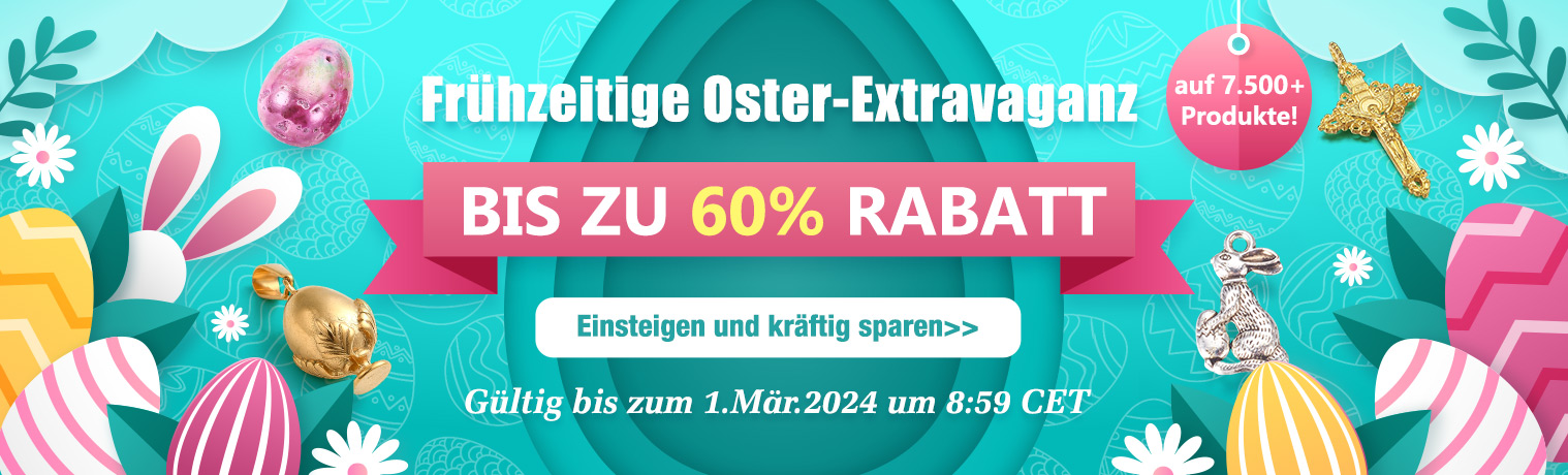 Frühzeitige Oster-Extravaganz
BIS ZU 60% RABATT
Einsteigen und kräftig sparen>>
Gültig bis zum 1.Mär.2024 um 8:59 CET