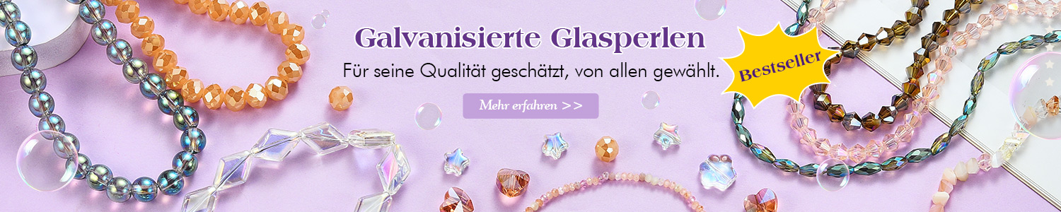 Galvanisierte Glasperlen