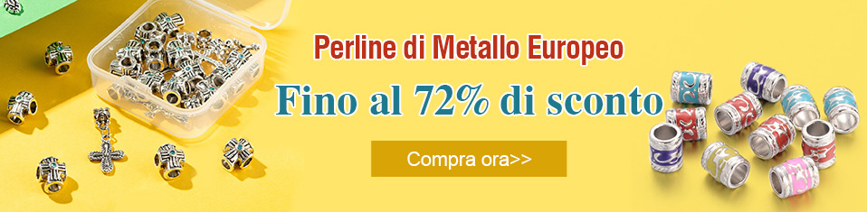 Perline di Metallo Europeo
Fino al 72% di sconto
Compra ora>>
